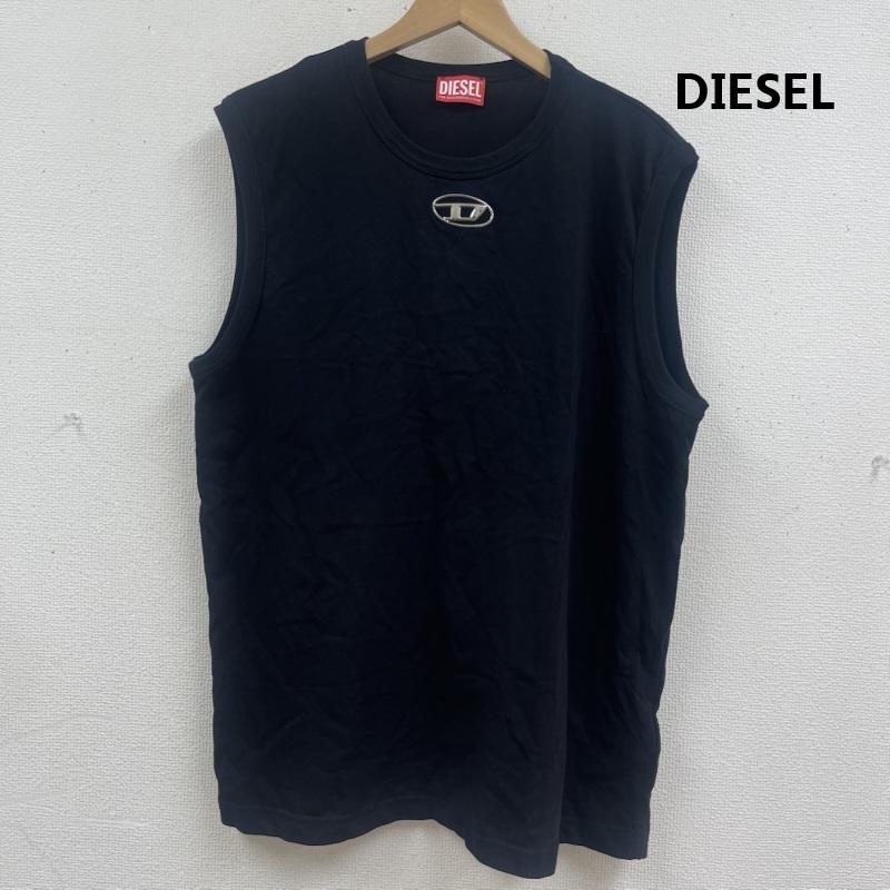 ディーゼル DIESEL タンクトップ タンクトップ T-BISCO-DD オーバル Dロゴ プレート ノースリーブ タンクトップ 黒 / ブラック / black メンズ USED 古着 中古 50165139