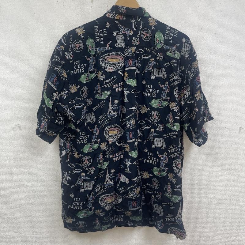 古着 USED シャツ、ブラウス 半袖 Paris Saint-Germain × エディフィス 別注 レーヨン アロハ シャツ XL 黒 / ブラック / black メンズ USED 古着 中古 50165140
