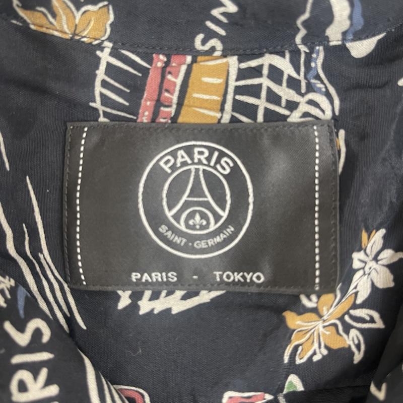 古着 USED シャツ、ブラウス 半袖 Paris Saint-Germain × エディフィス 別注 レーヨン アロハ シャツ XL 黒 / ブラック / black メンズ USED 古着 中古 50165140