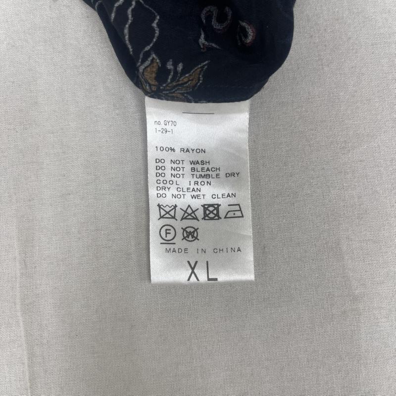 古着 USED シャツ、ブラウス 半袖 Paris Saint-Germain × エディフィス 別注 レーヨン アロハ シャツ XL 黒 / ブラック / black メンズ USED 古着 中古 50165140