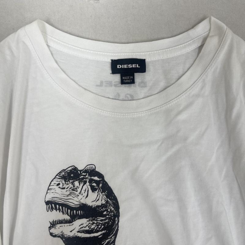 ディーゼル DIESEL Tシャツ 半袖 T-JOE-RU MAGLIETTA プリント Tシャツ カットソー XL 白 / ホワイト / white メンズ USED 古着 中古 50165141
