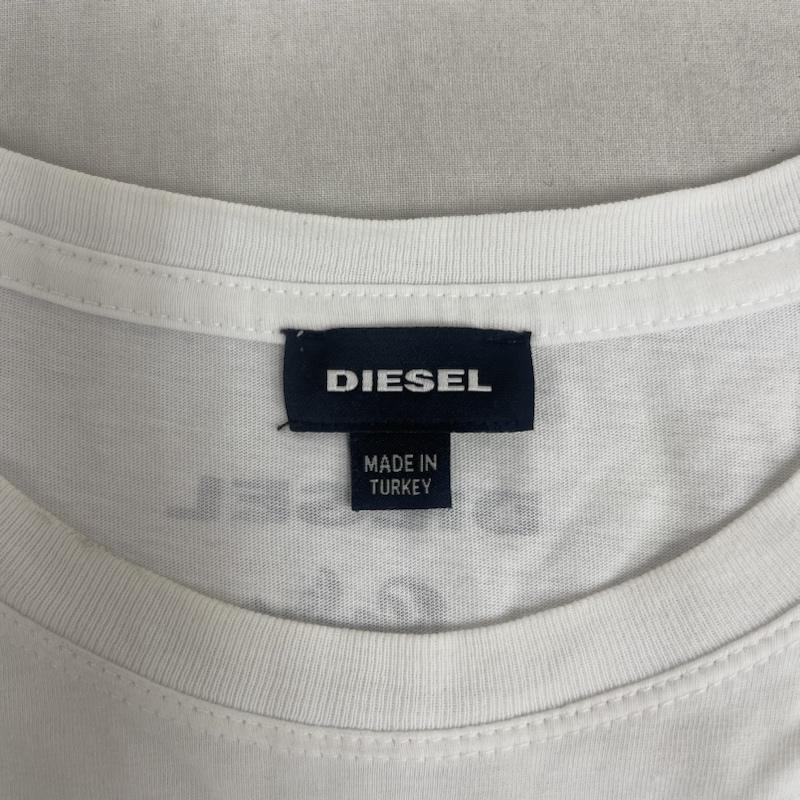 ディーゼル DIESEL Tシャツ 半袖 T-JOE-RU MAGLIETTA プリント Tシャツ カットソー XL 白 / ホワイト / white メンズ USED 古着 中古 50165141
