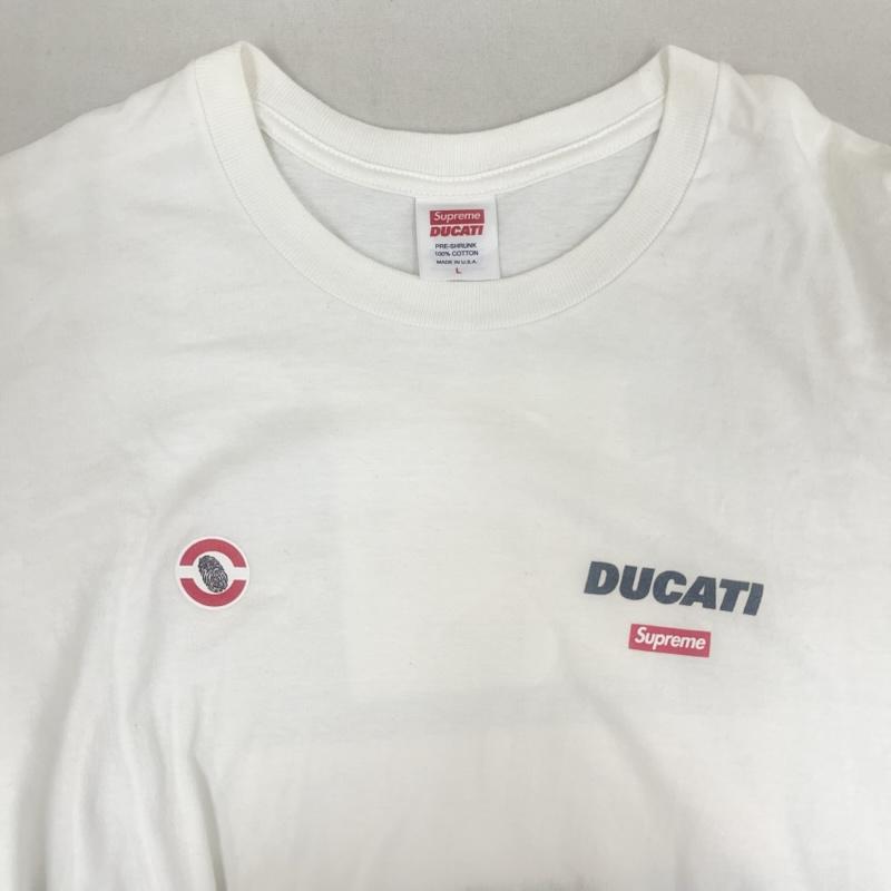 シュプリーム Supreme Tシャツ 半袖 24ss Ducati コラボ Ducati Logos Tee プリント Tシャツ L 白 / ホワイト / white メンズ USED 古着 中古 50165145