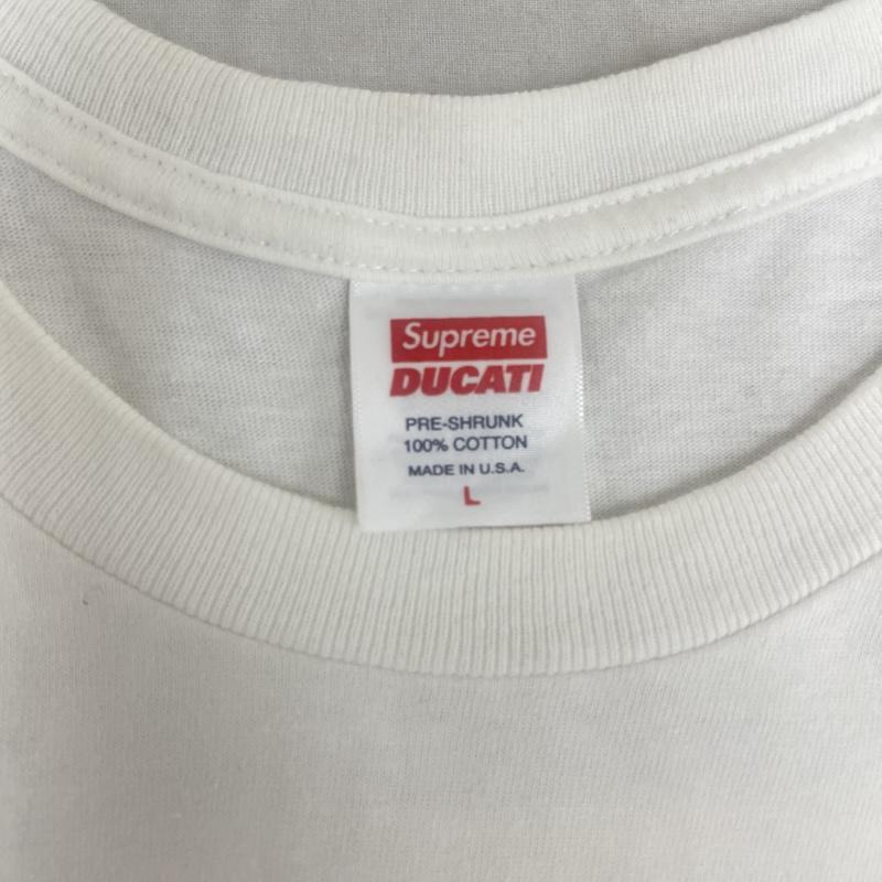シュプリーム Supreme Tシャツ 半袖 24ss Ducati コラボ Ducati Logos Tee プリント Tシャツ L 白 / ホワイト / white メンズ USED 古着 中古 50165145