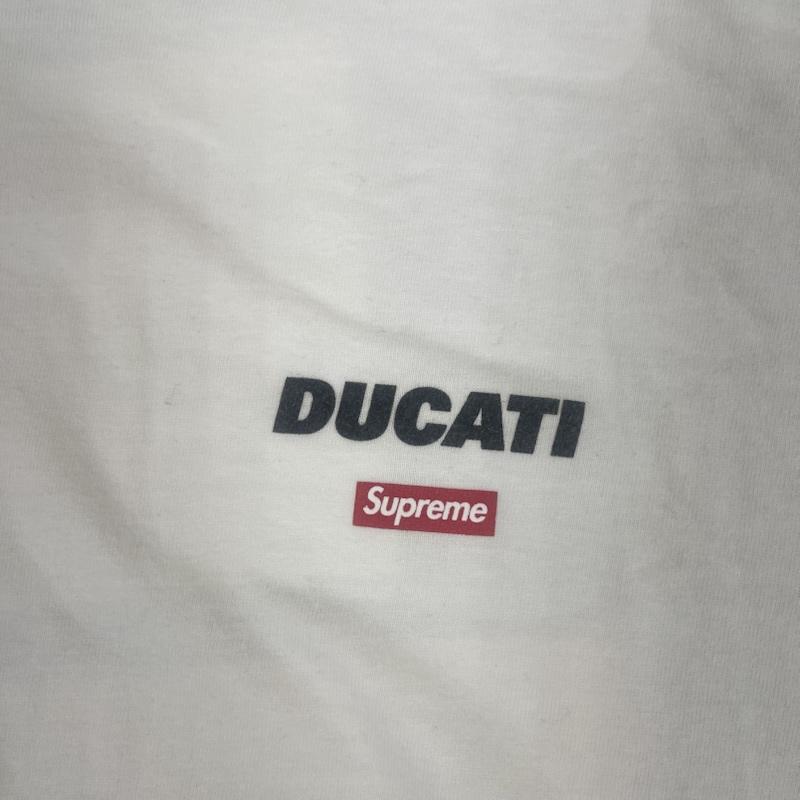 シュプリーム Supreme Tシャツ 半袖 24ss Ducati コラボ Ducati Logos Tee プリント Tシャツ L 白 / ホワイト / white メンズ USED 古着 中古 50165145
