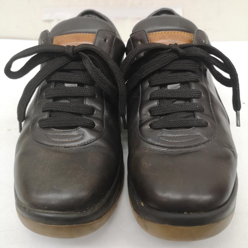 ルイヴィトン LOUIS VUITTON スニーカー スニーカー MA0051 オール レザー スニーカー 38 24.5cm 黒 / ブラック / black レディース USED 古着 中古 50165146