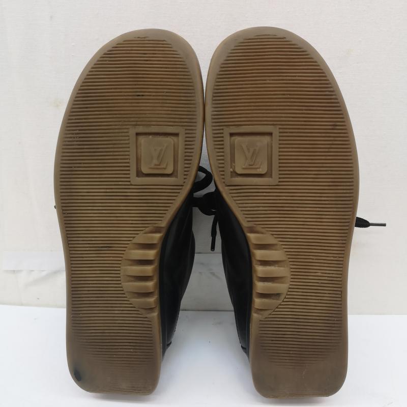 ルイヴィトン LOUIS VUITTON スニーカー スニーカー MA0051 オール レザー スニーカー 38 24.5cm 黒 / ブラック / black レディース USED 古着 中古 50165146