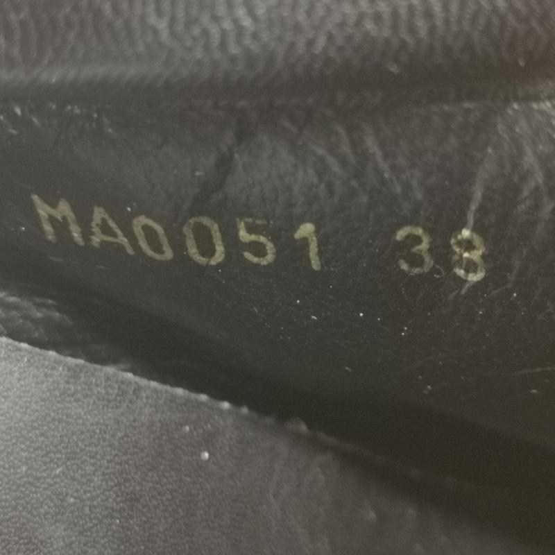 ルイヴィトン LOUIS VUITTON スニーカー スニーカー MA0051 オール レザー スニーカー 38 24.5cm 黒 / ブラック / black レディース USED 古着 中古 50165146
