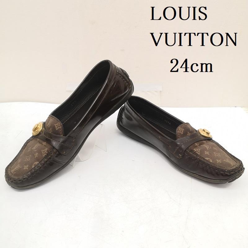 ルイヴィトン LOUIS VUITTON ローファー ローファー FA 0056 モノグラム パテント ローファー 37.5 24.0cm 茶 / ブラウン / brown レディース USED 古着 中古 50165148