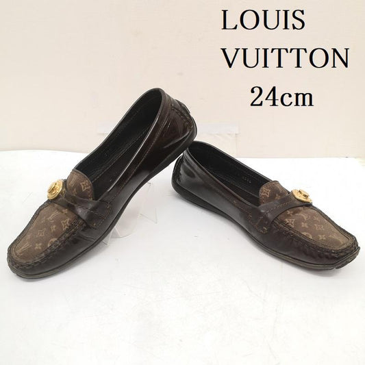 ルイヴィトン LOUIS VUITTON ローファー ローファー FA 0056 モノグラム パテント ローファー 37.5 24.0cm 茶 / ブラウン / brown レディース USED 古着 中古 50165148