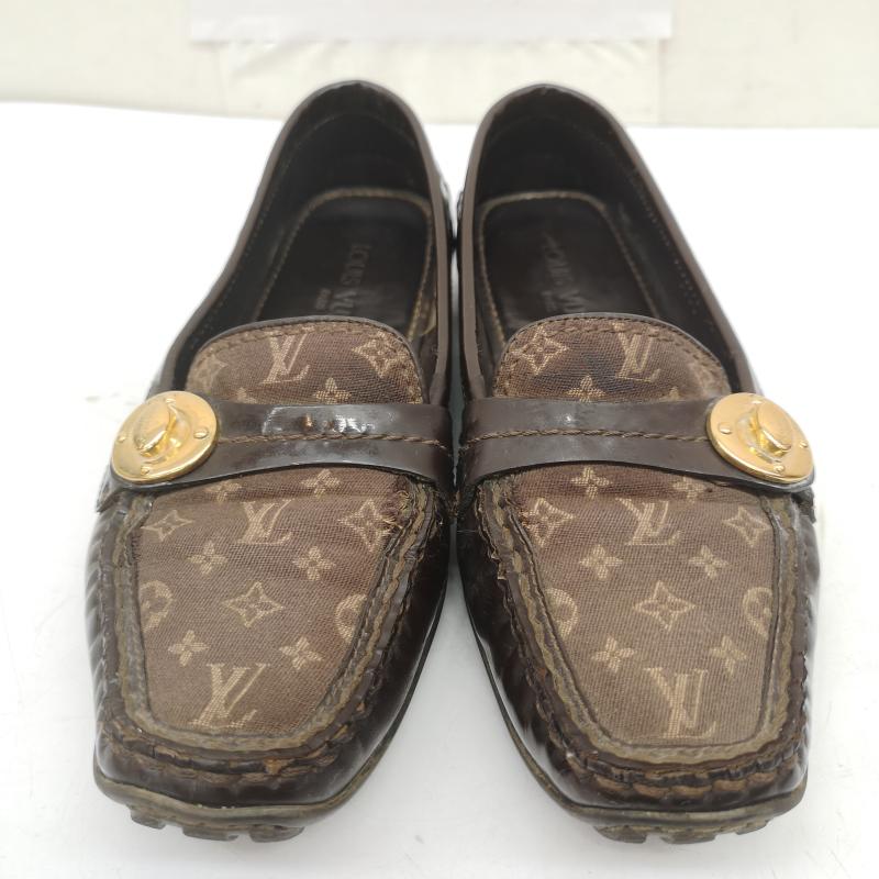 ルイヴィトン LOUIS VUITTON ローファー ローファー FA 0056 モノグラム パテント ローファー 37.5 24.0cm 茶 / ブラウン / brown レディース USED 古着 中古 50165148