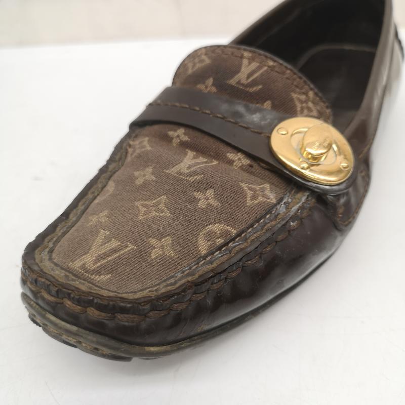 ルイヴィトン LOUIS VUITTON ローファー ローファー FA 0056 モノグラム パテント ローファー 37.5 24.0cm 茶 / ブラウン / brown レディース USED 古着 中古 50165148