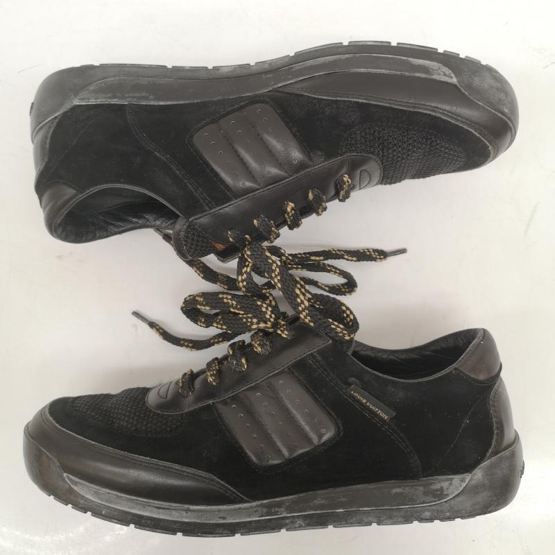 ルイヴィトン LOUIS VUITTON スニーカー スニーカー GO 0063 レザー スニーカー 37.5 24.0cm 黒 / ブラック / black レディース USED 古着 中古 50165153