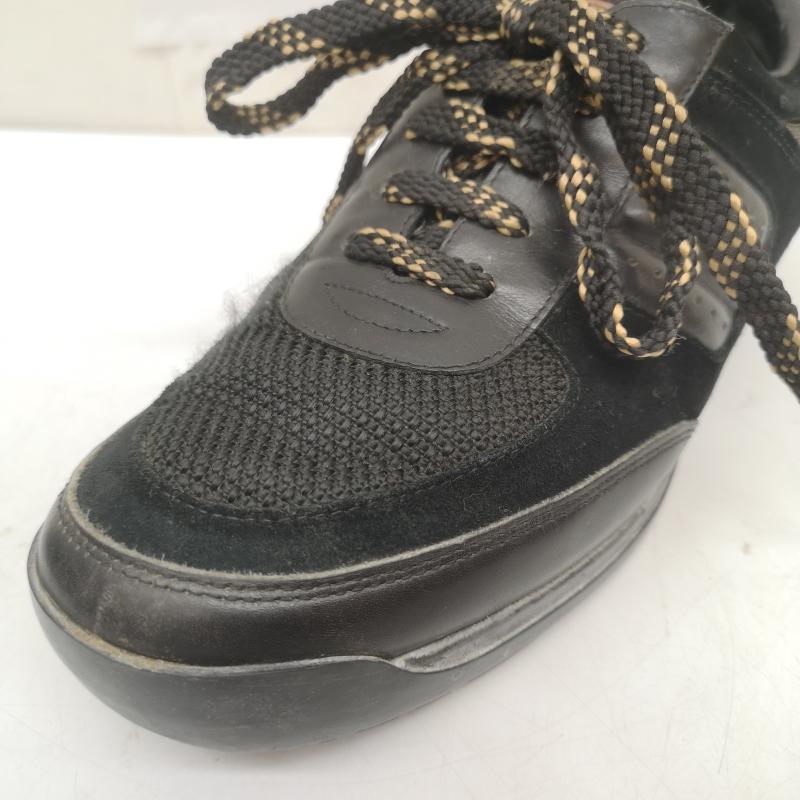 ルイヴィトン LOUIS VUITTON スニーカー スニーカー GO 0063 レザー スニーカー 37.5 24.0cm 黒 / ブラック / black レディース USED 古着 中古 50165153