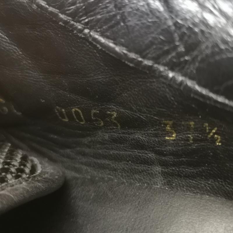 ルイヴィトン LOUIS VUITTON スニーカー スニーカー GO 0063 レザー スニーカー 37.5 24.0cm 黒 / ブラック / black レディース USED 古着 中古 50165153