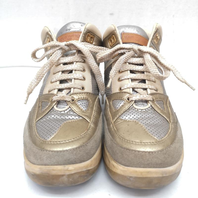 ルイヴィトン LOUIS VUITTON スニーカー スニーカー MA0043 メタリック ハイカット スニーカー 38 24.5cm レディース USED 古着 中古 50165154