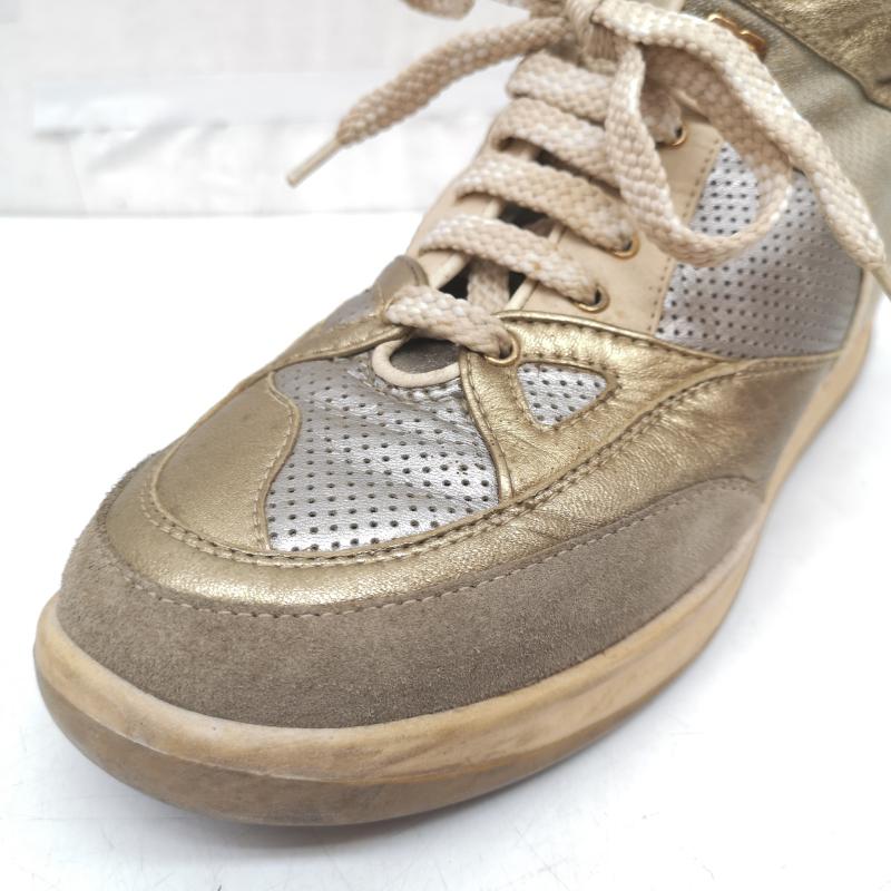 ルイヴィトン LOUIS VUITTON スニーカー スニーカー MA0043 メタリック ハイカット スニーカー 38 24.5cm レディース USED 古着 中古 50165154