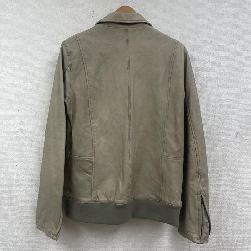 シャマ shama ジャケット、上着 レザージャケット 牛革 ジップアップ ブルゾン レザージャケット タグ付き sh15f1008 42 ベージュ / ベージュ / beige メンズ USED 古着 中古 50165155