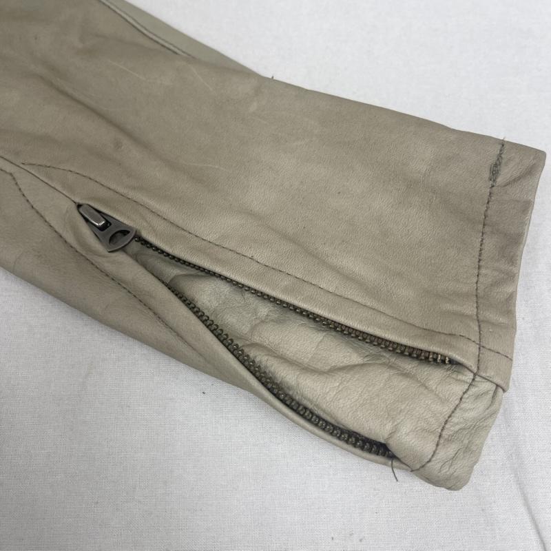 シャマ shama ジャケット、上着 レザージャケット 牛革 ジップアップ ブルゾン レザージャケット タグ付き sh15f1008 42 ベージュ / ベージュ / beige メンズ USED 古着 中古 50165155