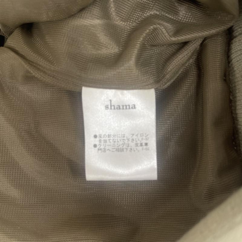 シャマ shama ジャケット、上着 レザージャケット 牛革 ジップアップ ブルゾン レザージャケット タグ付き sh15f1008 42 ベージュ / ベージュ / beige メンズ USED 古着 中古 50165155