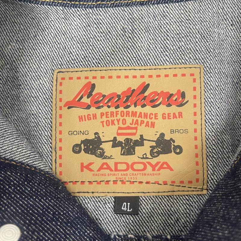 カドヤ KADOYA ベスト ベスト 刺繍 ワッペン カットオフ レースアップ デニム ベスト 4L インディゴ / インディゴ / Indigo メンズ USED 古着 中古 50165157