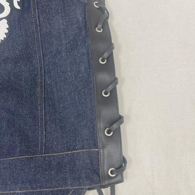 カドヤ KADOYA ベスト ベスト 刺繍 ワッペン カットオフ レースアップ デニム ベスト 4L インディゴ / インディゴ / Indigo メンズ USED 古着 中古 50165157