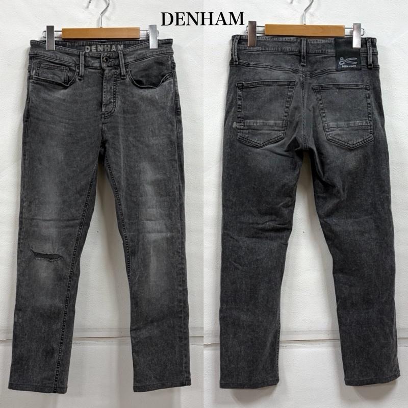 デンハム DENHAM パンツ デニム、ジーンズ スリムフィット スキニー デニム ジーンズ ボタンフライ ダメージ加工 28インチ ダメージ加工 灰 / グレー / gray メンズ USED 古着 中古 50165159