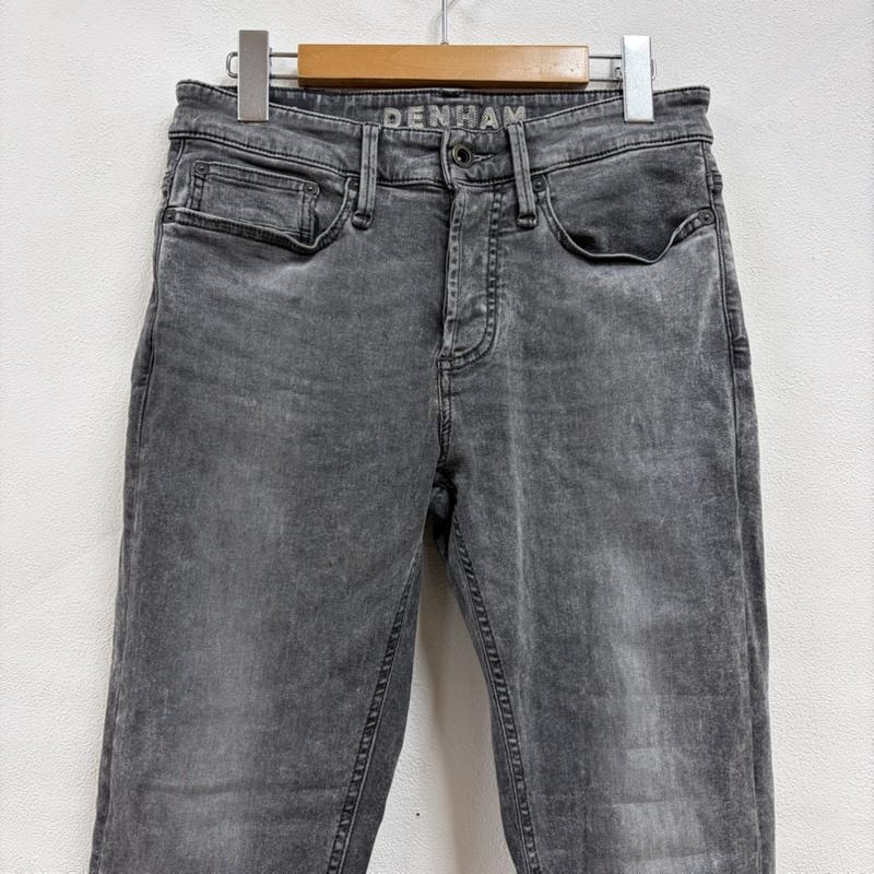 デンハム DENHAM パンツ デニム、ジーンズ スリムフィット スキニー デニム ジーンズ ボタンフライ ダメージ加工 28インチ ダメージ加工 灰 / グレー / gray メンズ USED 古着 中古 50165159