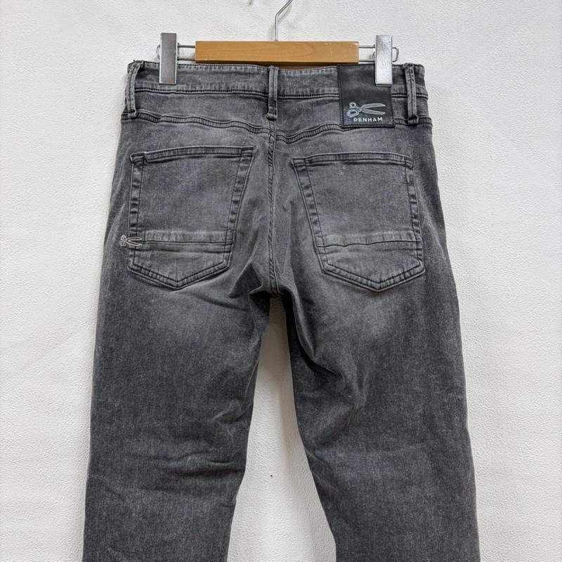 デンハム DENHAM パンツ デニム、ジーンズ スリムフィット スキニー デニム ジーンズ ボタンフライ ダメージ加工 28インチ ダメージ加工 灰 / グレー / gray メンズ USED 古着 中古 50165159