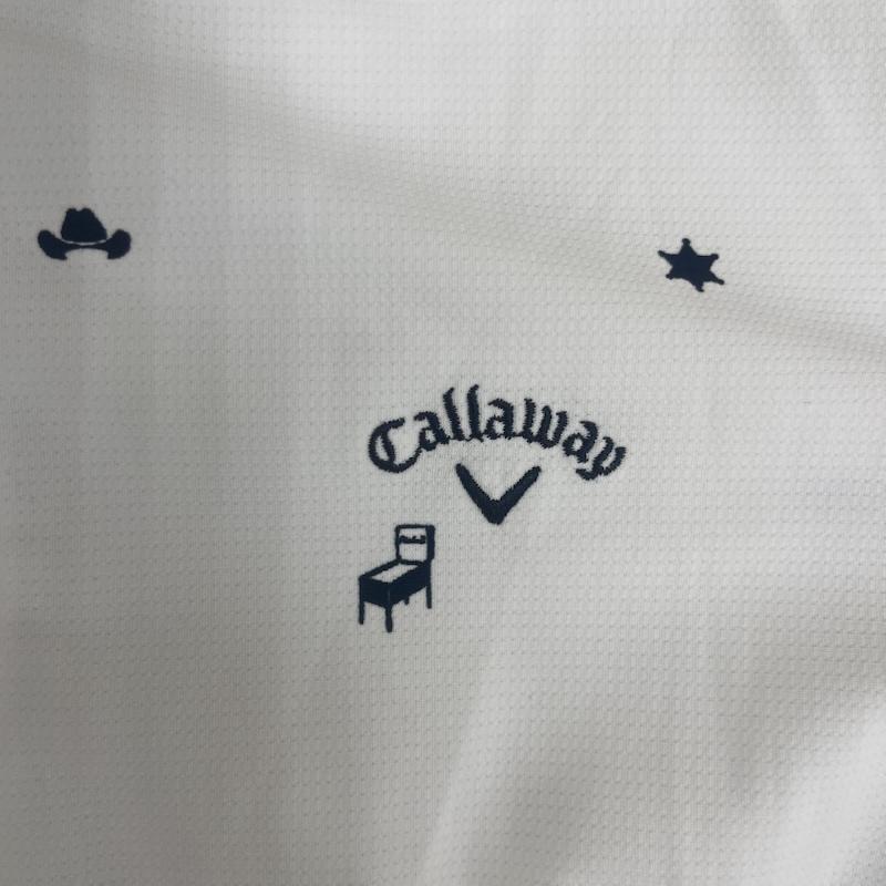 キャロウェイ CALLAWAY パーカー 長袖 総柄 ゴルフウェア ジップアップ パーカー ライトアウター 241-8158807 M 白 / ホワイト / white レディース USED 古着 中古 50165160