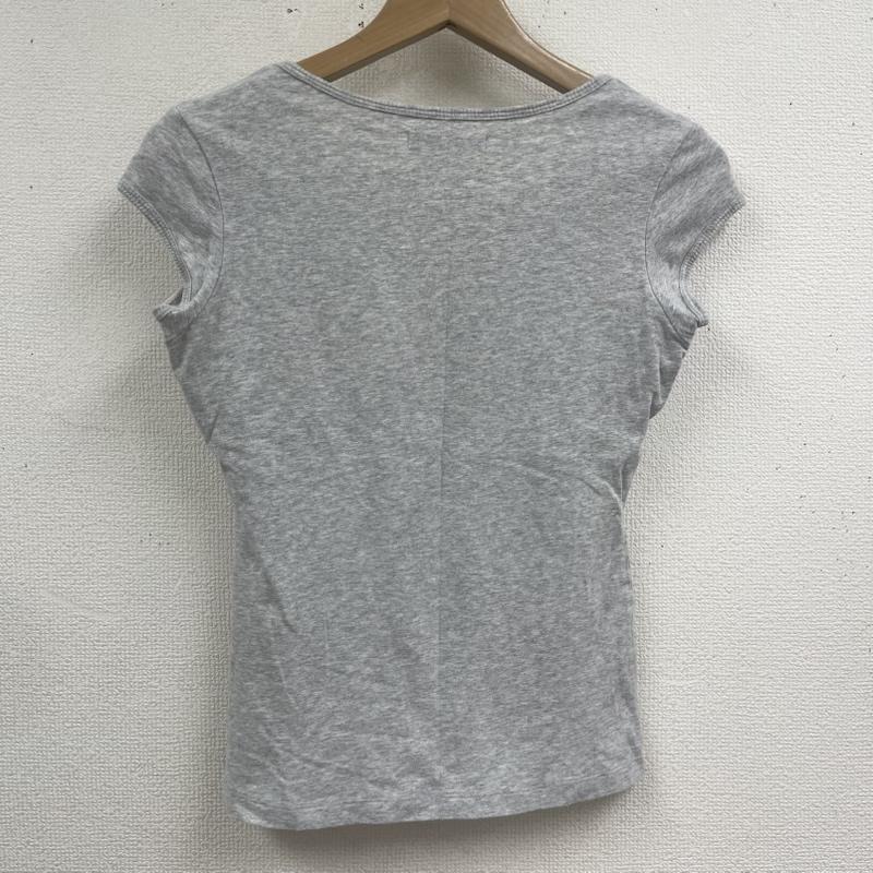 ディーケーエヌワイ DKNY Tシャツ 半袖 00s 自由の女神 ロゴ プリント Vネック Tシャツ カットソー y2k L 灰 / グレー / gray レディース USED 古着 中古 50165161