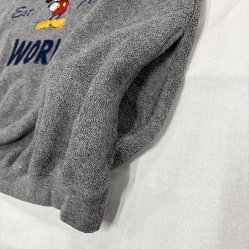 ディズニーウ゛ィンテージ DISNEYVINTAGE トレーナー 長袖 Walt Disney World ディズニー 90s オフィシャル ハーフジップ フリース ロゴ 刺繍ミッキーマウス ヴィンテージ S ロゴ、文字 X キャラクター X 刺繍 灰 / グレー / gray X 紺 / ネイビー / navy メンズ USED 古着 中古 50165162