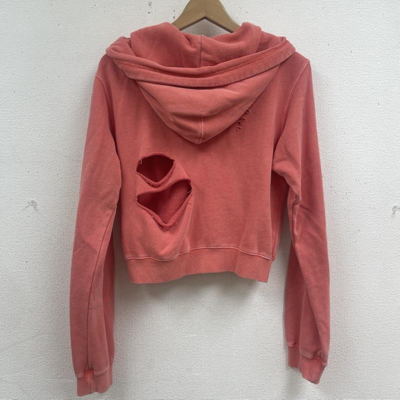 エックスガール X-girl パーカー 長袖 DISTRESSED ZIP UP SWEAT HOODIE ダメージ加工 パーカー 105262012002 M 橙 / オレンジ / orange レディース USED 古着 中古 50165163