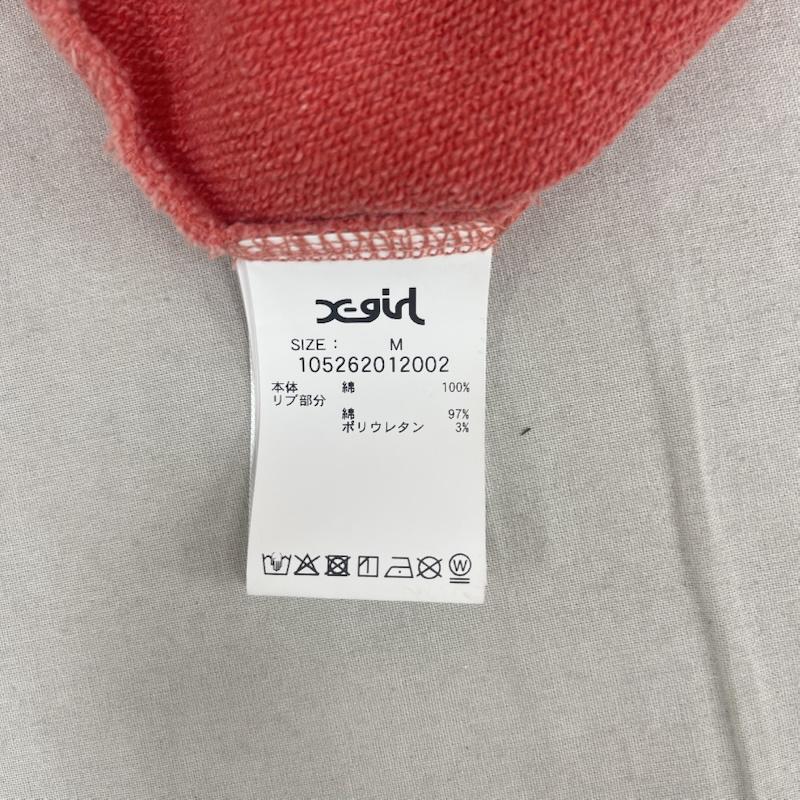 エックスガール X-girl パーカー 長袖 DISTRESSED ZIP UP SWEAT HOODIE ダメージ加工 パーカー 105262012002 M 橙 / オレンジ / orange レディース USED 古着 中古 50165163