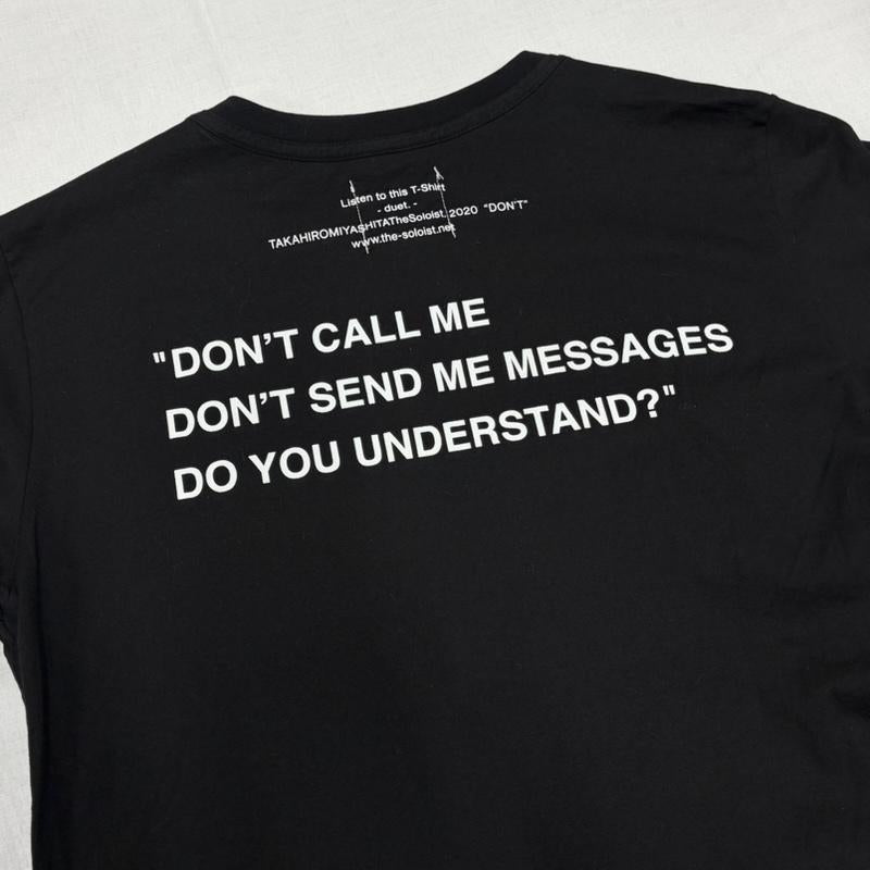 タカヒロ ミヤシタ ザ ソロイスト TAKAHIRO MIYASHITA The SoloIst. Tシャツ 半袖 半袖 メッセージ プリント ポケット Tシャツ 46 ワンポイント X ロゴ、文字 X プリント 黒 / ブラック / black X 白 / ホワイト / white メンズ USED 古着 中古 50165164