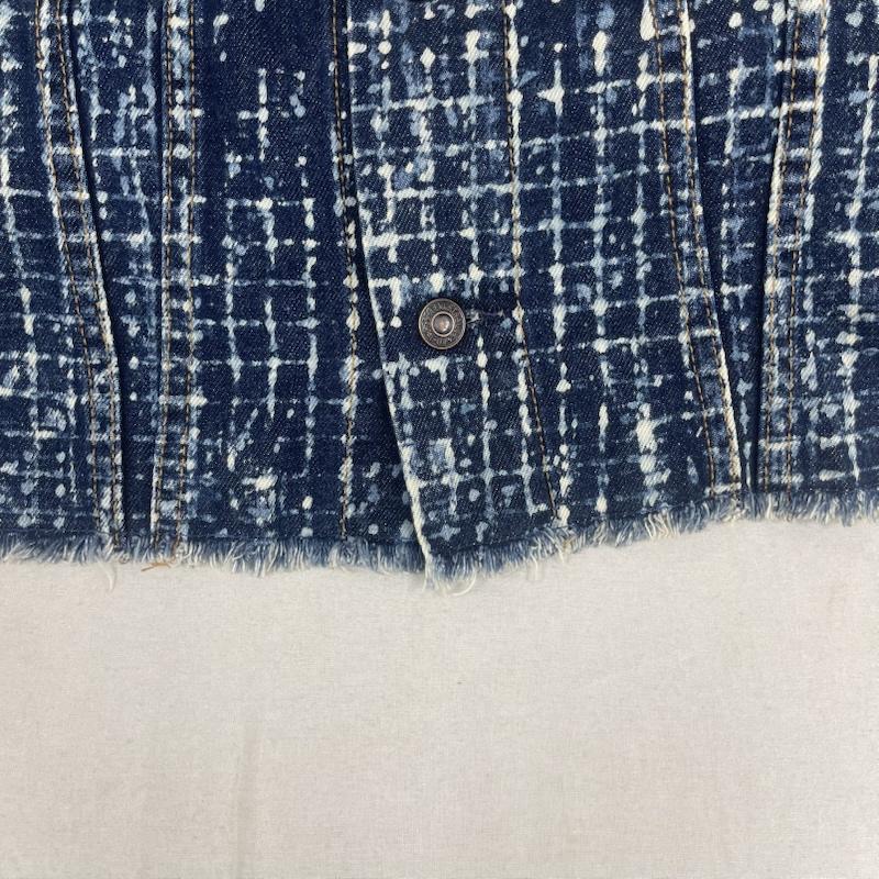 リーバイス Levi s ジャケット、上着 ジャンパー、ブルゾン 78500 0301 00s タイダイ クロップド カットオフ ダメージ加工 デニム ジャケット M インディゴ / インディゴ / Indigo レディース USED 古着 中古 50165168