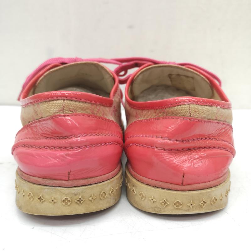 ルイヴィトン LOUIS VUITTON スニーカー スニーカー パテントレザー モノグラム キャンバス スニーカー 37.5 24.0cm 桃 / ピンク / pink レディース USED 古着 中古 50165169