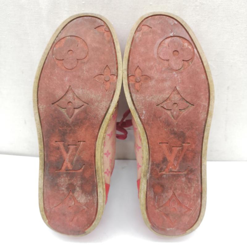 ルイヴィトン LOUIS VUITTON スニーカー スニーカー パテントレザー モノグラム キャンバス スニーカー 37.5 24.0cm 桃 / ピンク / pink レディース USED 古着 中古 50165169