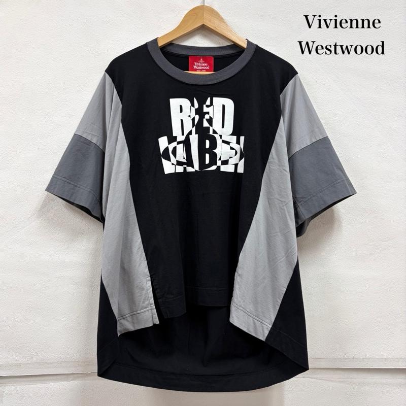 ヴィヴィアン ウエストウッド レッドレーベル Vivienne Westwood red label Tシャツ 半袖 半袖 オーバーサイズ グラフィック ロゴ プリント Tシャツ ORB オーブ 00サイズ 0 ロゴ、文字 X プリント 黒 / ブラック / black X 灰 / グレー / gray X 白 / ホワイト / white レディース USED 古着 中古 50165170