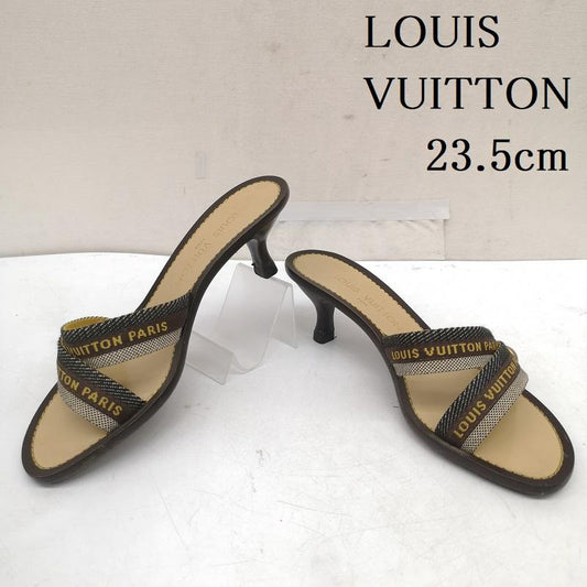 ルイヴィトン LOUIS VUITTON サンダル サンダル クロス ストラップ ヒール サンダル 37 23.5cm レディース USED 古着 中古 50165171