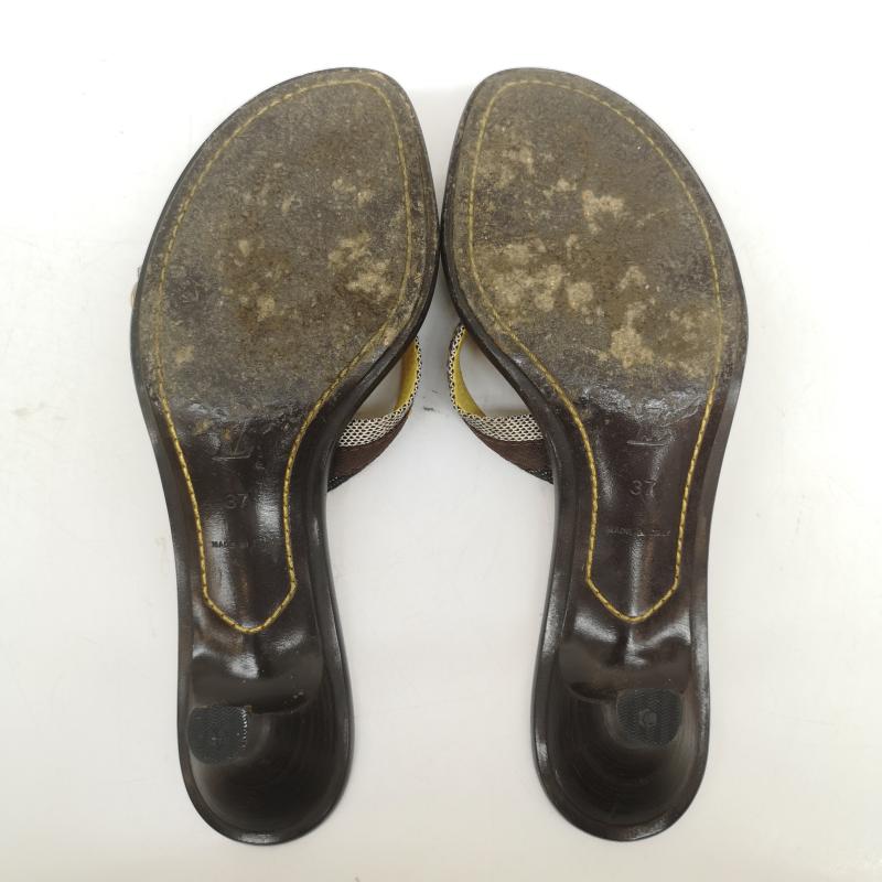 ルイヴィトン LOUIS VUITTON サンダル サンダル クロス ストラップ ヒール サンダル 37 23.5cm レディース USED 古着 中古 50165171