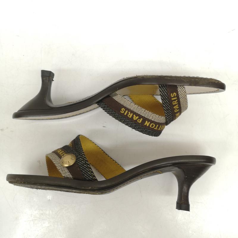 ルイヴィトン LOUIS VUITTON サンダル サンダル クロス ストラップ ヒール サンダル 37 23.5cm レディース USED 古着 中古 50165171