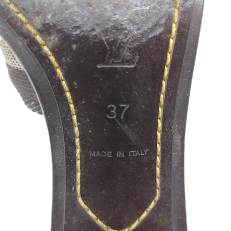 ルイヴィトン LOUIS VUITTON サンダル サンダル クロス ストラップ ヒール サンダル 37 23.5cm レディース USED 古着 中古 50165171