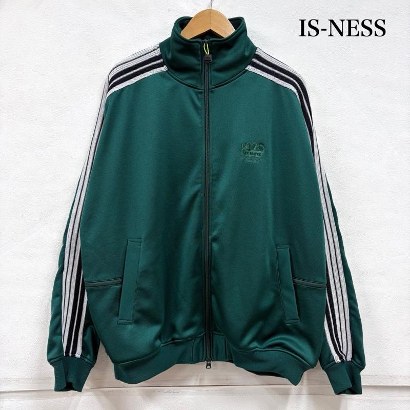 イズネス is-ness ジャケット、上着 ジャケット、ブレザー 23aw トラックジャケット アクションプリーツ ダブルジップ ブルゾン 1005SSCSJK01 ロゴ 刺繍 L ロゴ、文字 X 刺繍 緑 / グリーン / green X 白 / ホワイト / white X 黒 / ブラック / black メンズ USED 古着 中古 50165172