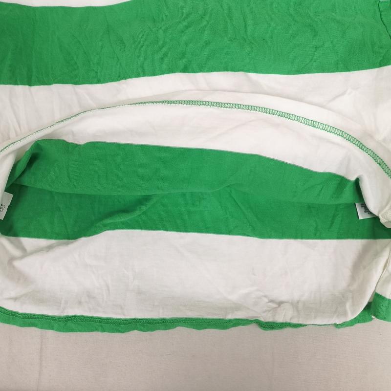 ポロバイラルフローレン Polo by RALPH LAUREN ポロシャツ 半袖 ボーダー柄 ビッグポニー スリット ラガーシャツ 半袖ポロシャツ L 緑 / グリーン / green メンズ USED 古着 中古 50165174