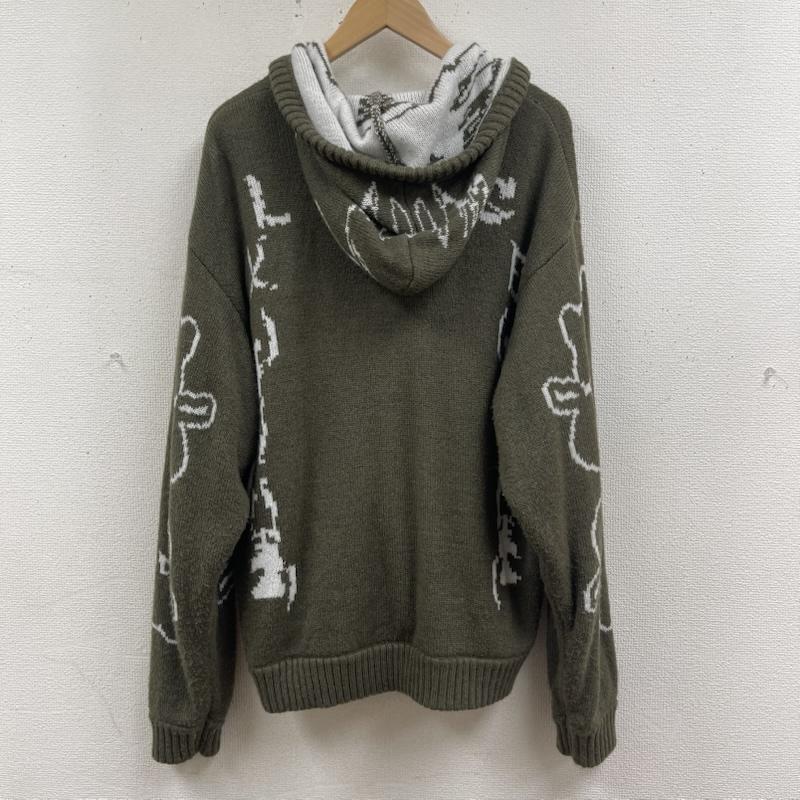 エクストララージ XLARGE パーカー 長袖 JACQUARD FUZZY ZIP UP HOODED SWEATER パーカー 101261015002 L カーキオリーブ / カーキオリーブ / メンズ USED 古着 中古 50165185
