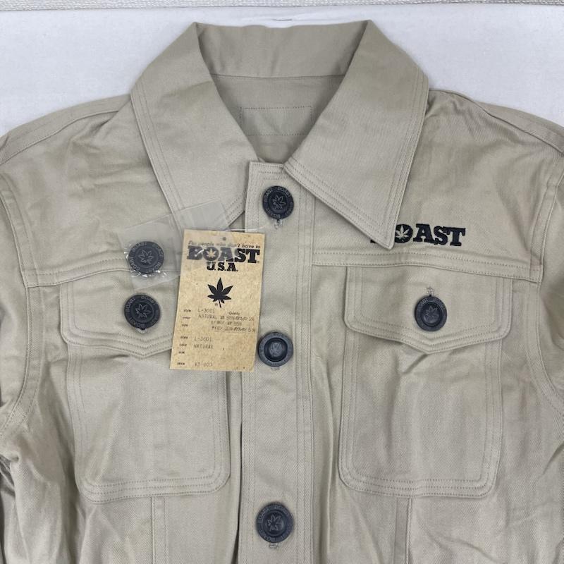 古着 USED ジャケット、上着 ジャンパー、ブルゾン BOAST U.S.A. 日本製 ワークシャツ ジャケット セットアップ L-3001 ベージュ / ベージュ / beige メンズ USED 古着 中古 50165187
