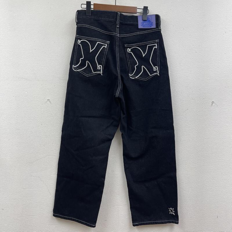 エクストララージ XLARGE パンツ デニム、ジーンズ EMBROIDERED DENIM PANTS 刺繍 ワイドデニム パンツ 101262031010 30インチ 黒 / ブラック / black メンズ USED 古着 中古 50165188