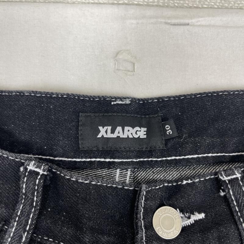 エクストララージ XLARGE パンツ デニム、ジーンズ EMBROIDERED DENIM PANTS 刺繍 ワイドデニム パンツ 101262031010 30インチ 黒 / ブラック / black メンズ USED 古着 中古 50165188