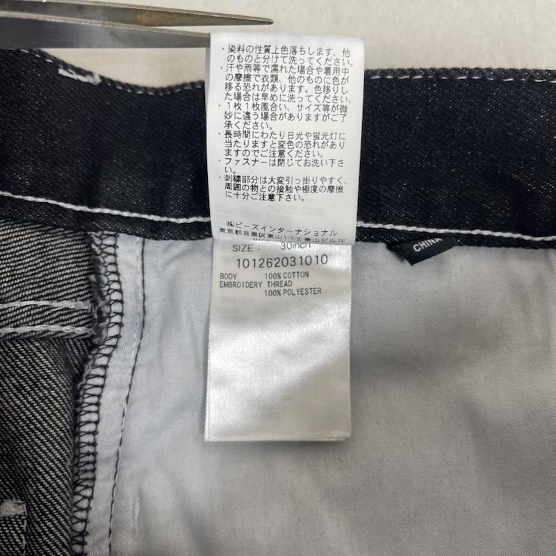 エクストララージ XLARGE パンツ デニム、ジーンズ EMBROIDERED DENIM PANTS 刺繍 ワイドデニム パンツ 101262031010 30インチ 黒 / ブラック / black メンズ USED 古着 中古 50165188